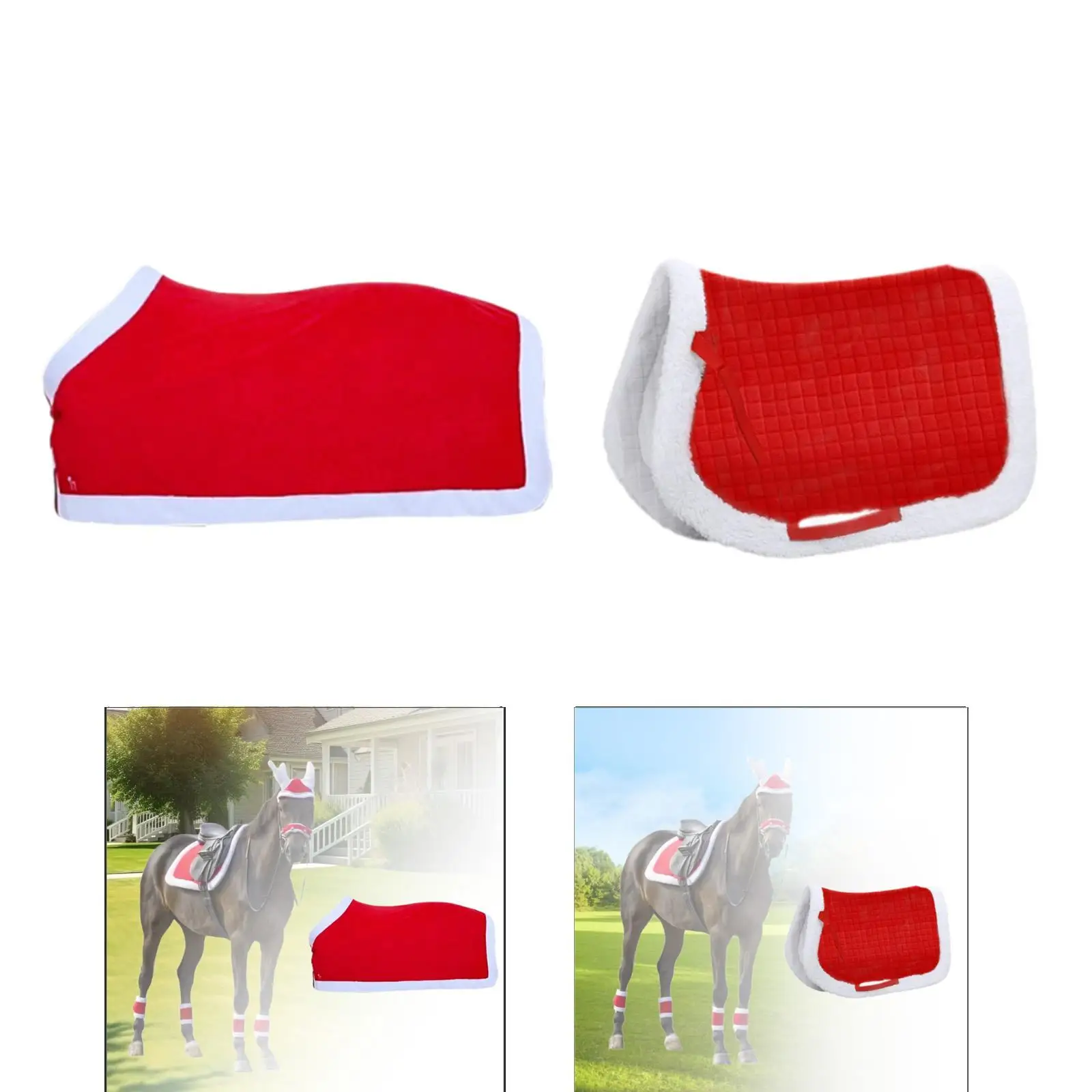 Horse Christmas Costume Accessories Xmas Party Cosplay Horse Saddle Cape