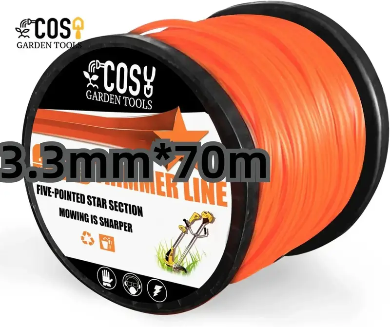 3.0mm/4.0mmBrush Cutter Sharp Rope Grass Mower Pentagram Nylon Mowing Trimmer Line Trimmer Head String Grass Trimmer Roll Line - Image 11