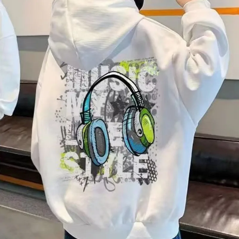 Boys' Hooded Sweaters, Popular Baby Plush Warm Top For Older Children, Hip-hop Trend, Versatile Sports Jacket Trend