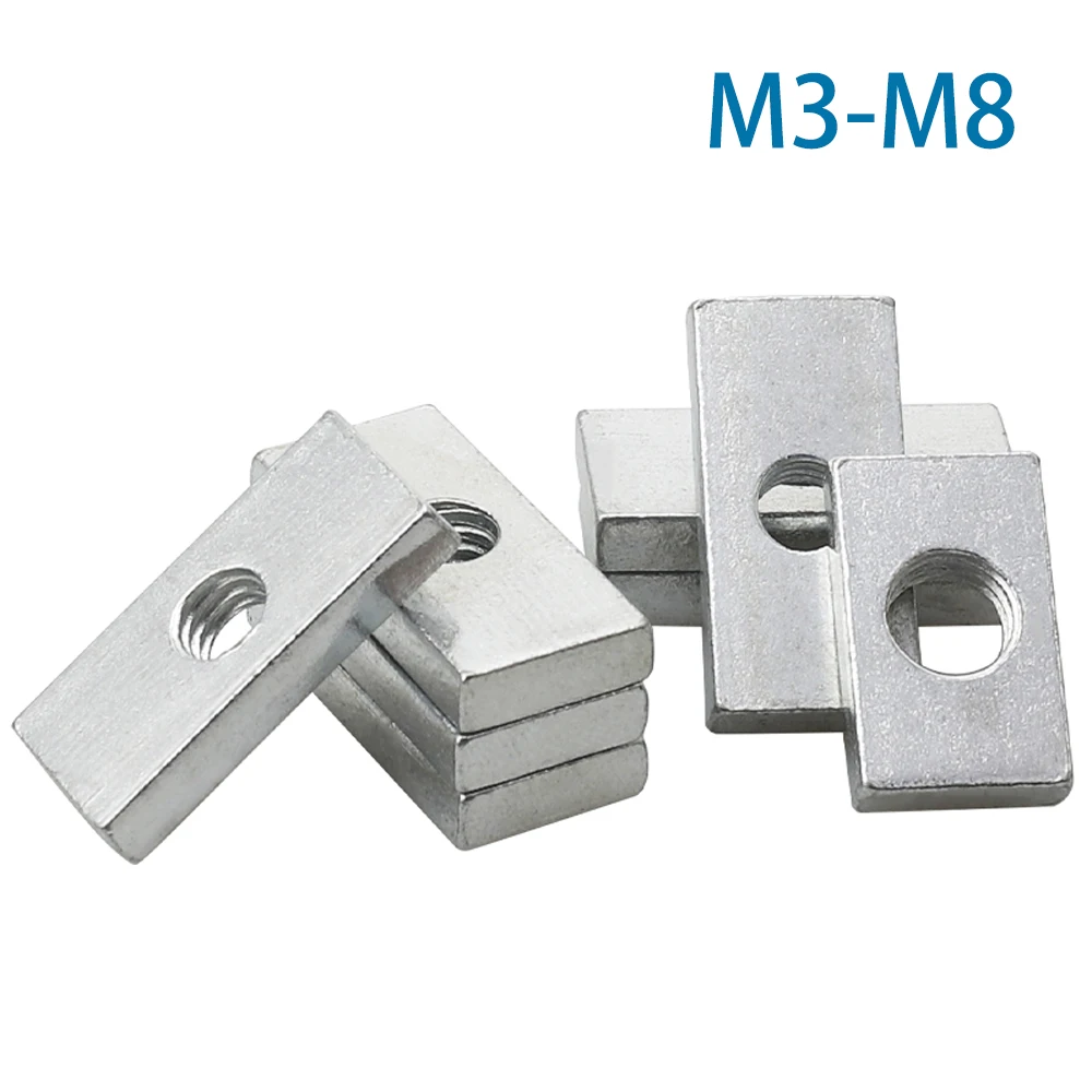 1050Pcs M3 M4 M5 M6 M8 Square Nut Rectangular Nuts Thin Slider Block