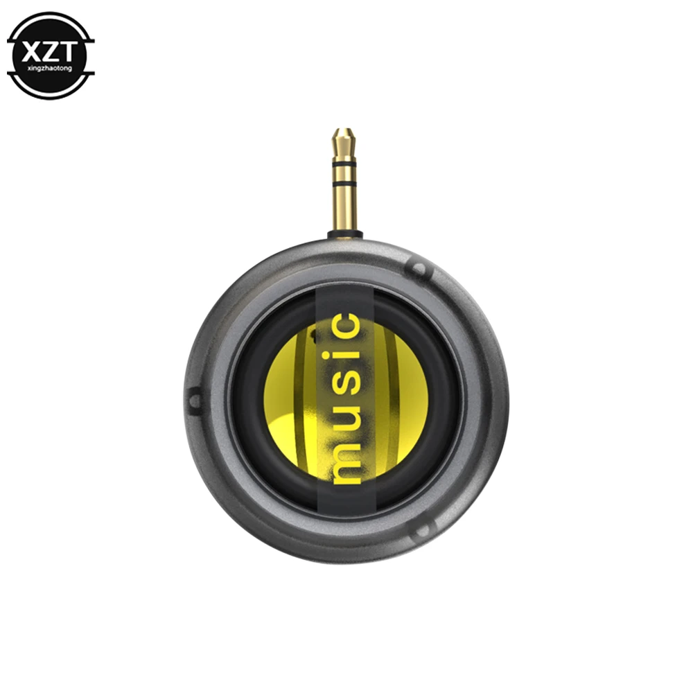 3.5mm Mini Cell Phone External Speaker Portable Stereo Music Player Rechargeable Small Speaker Cell Phone Amplifier