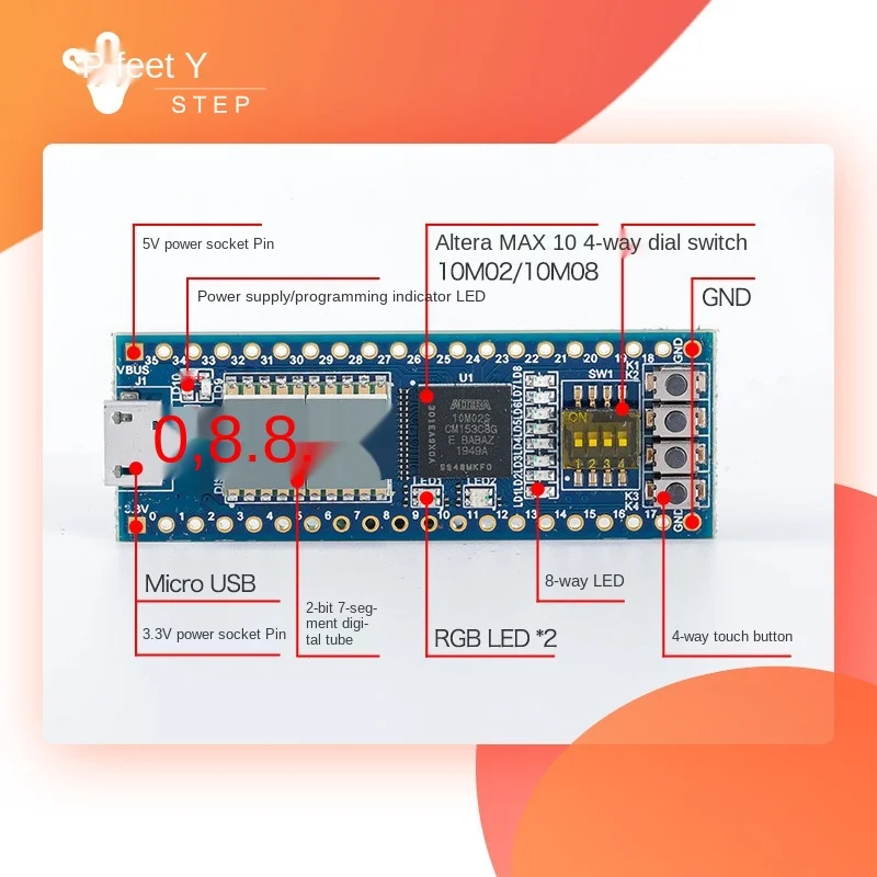 

Altera max10 step FPGA development board is integrated with Downloader, recommended Learning