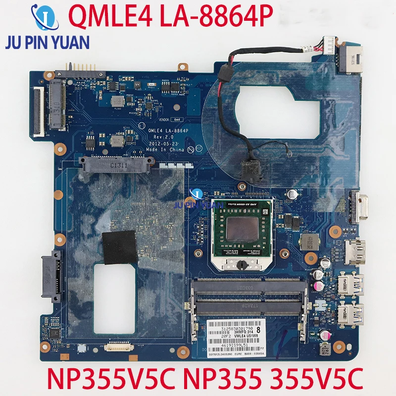 

QMLE4 LA-8864P LA-8863P For SAMSUNG NP355V5C NP355 355V5C Laptop Mainboard SOCKTE FS1 DDR3 Notebook Motherboard Tested