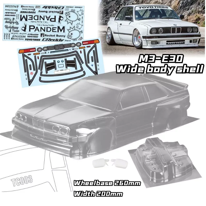 1-10-e30-m3-evolution-wide-body-rc-pc-body-shell-200mm-breedte-260mm