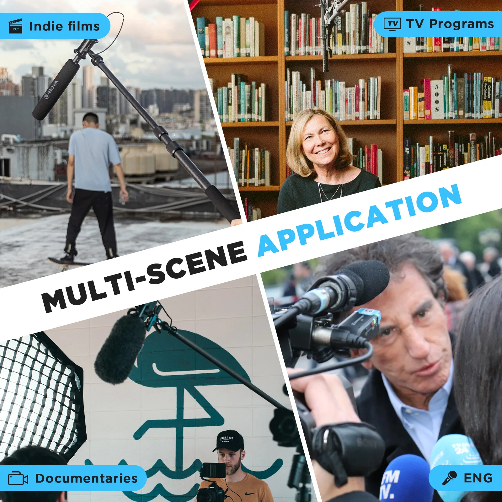 BY-BM6060L Professional Shotgun Microphone Voice Recorder Audio Interface Home Studio for Canon Nikon Sony Filmmaking Interviews