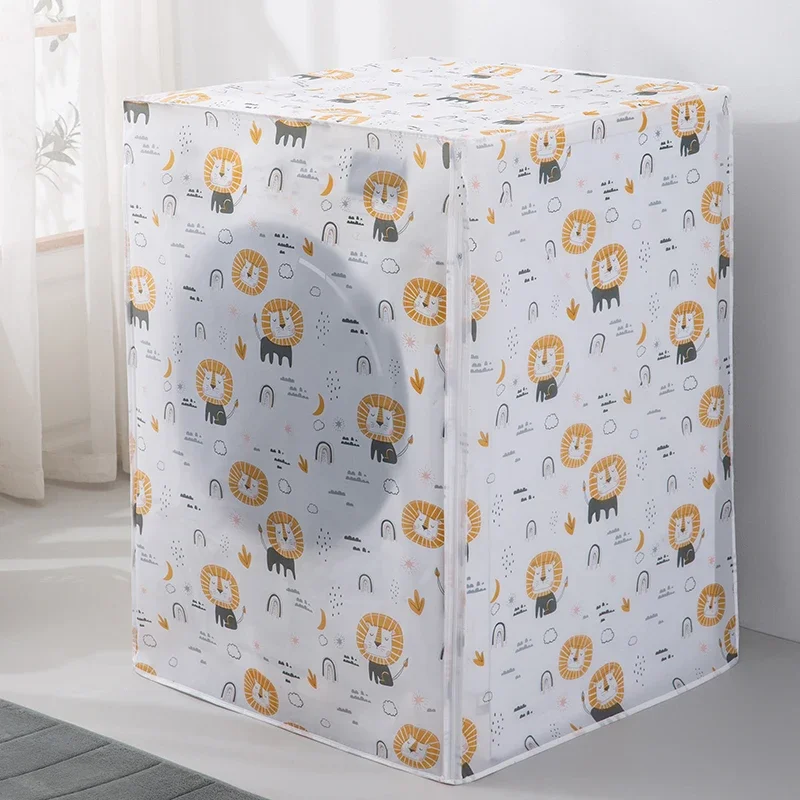 Description Picture 2 of itemDrum Washing Machine Dust Cover Cute Cartoon Print Transparent Waterproof Covers Household Dust Cloth For Washing Machine New