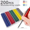 200pcs/box Large Capacity 2.8mm Woodworking Mechanical Pencil Leads, 5Color 2B Replacement Lead, Architects' Marking Accessory 1