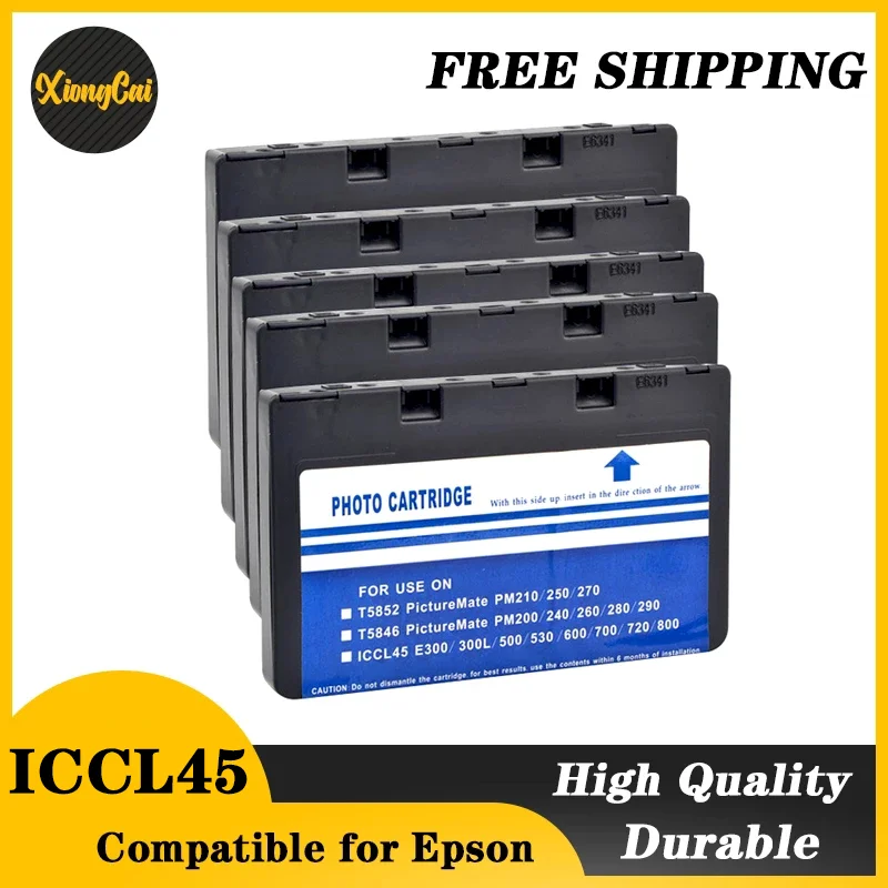 Cartucho de Tinta Compatível para Epson E300 E-330sg E520 E-530c E-530p E-530s E600 E700 E-720 E800 Impressora Iccl45