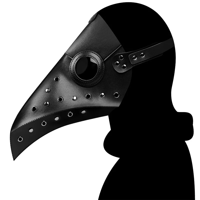 

New Funny Medieval Steampunk Plague Doctor Bird Mask PU Punk Cosplay Masks Beak Masks Adult Halloween Event Cosplay Props