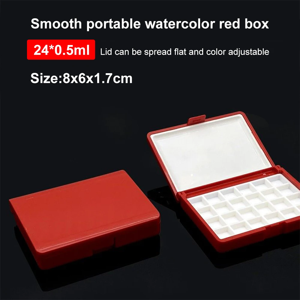 SeamiArt Portable Plastic Multi-function Painting Box Empty Watercolor Palette Watercolor Oil Acrylic Gouache Paint Subpackage