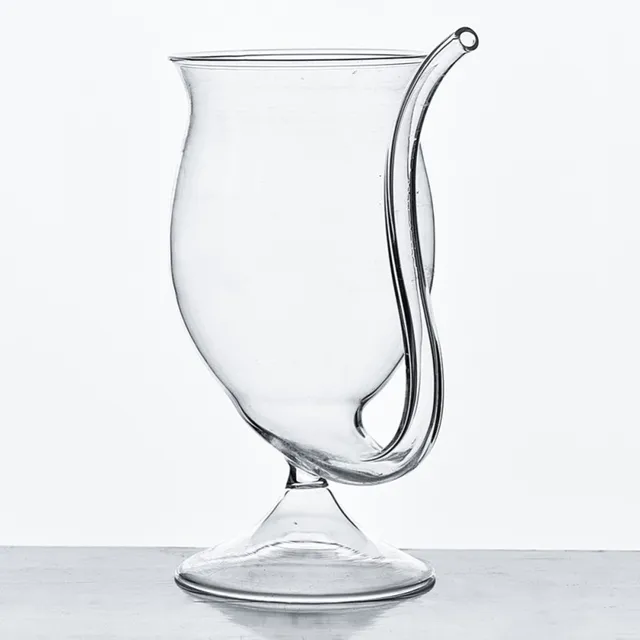 Wine Glass With Straw - Vampire-Goblet, Clear, Enhance Taste, Wine Aerator,  Built In Tube Straw Special Cup Best Gift 300ml 