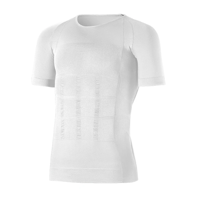 Men's Short-Sleeved Shapewear Tummy Control Beer Belly Corset Body Shaping Intimates Sports Fitness Bodysuit