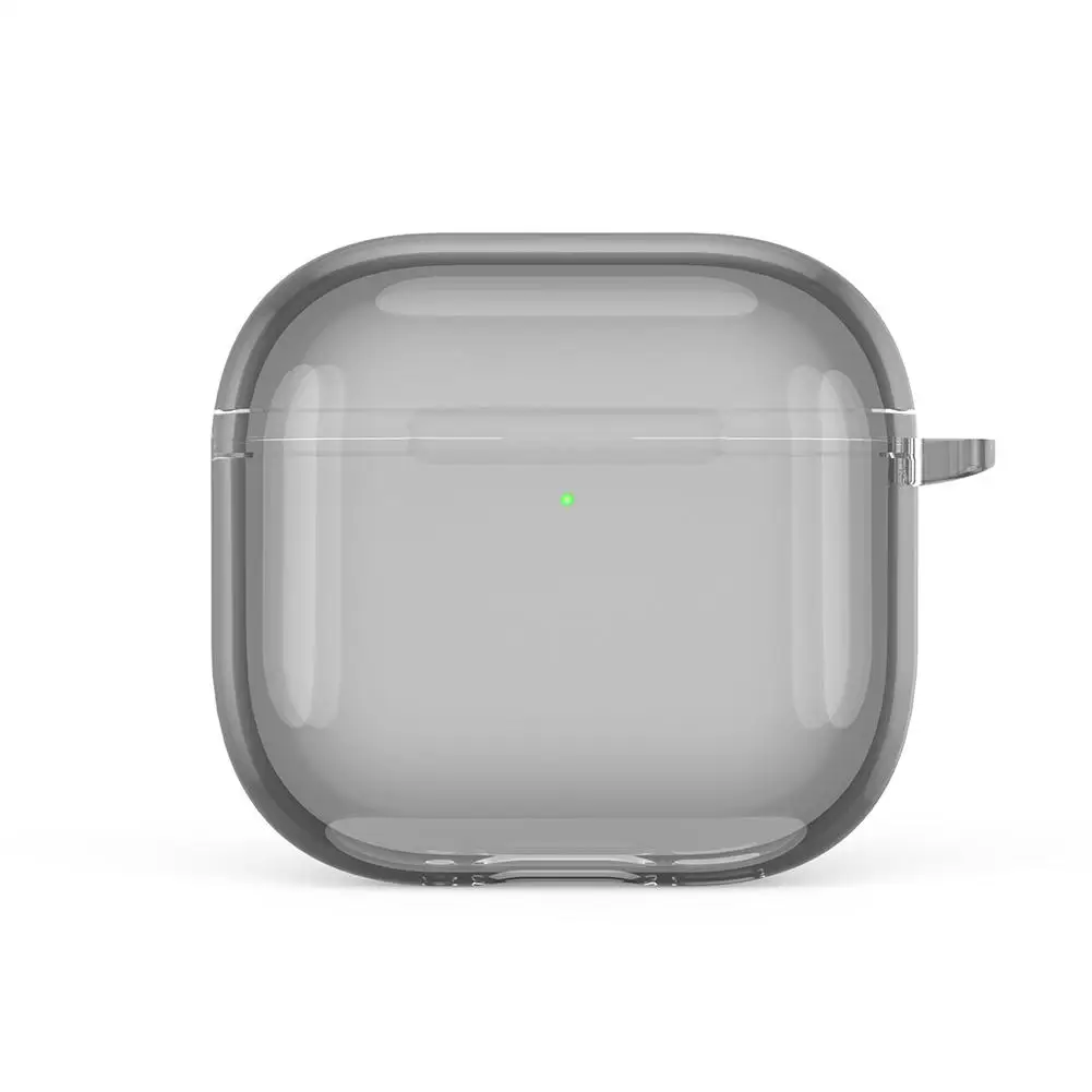 Silicone Transparent Protecitve Case Waterproof Soft TPU Earphones Case With Keychain For AirPods 4 Headphone Shell Accessories