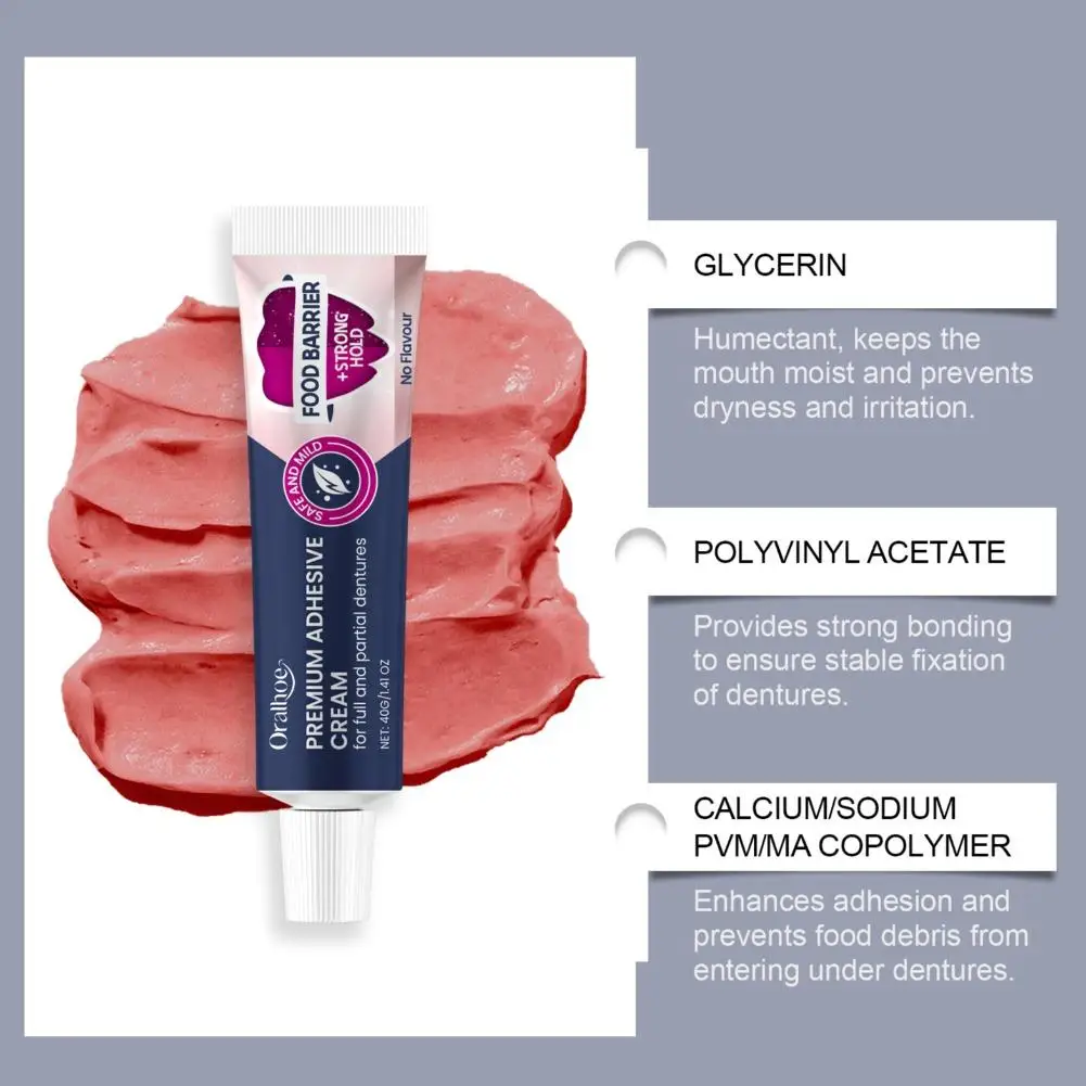 Denture Adhesive Cream Extra Strong Hold For Secure Comfort_voghion.com