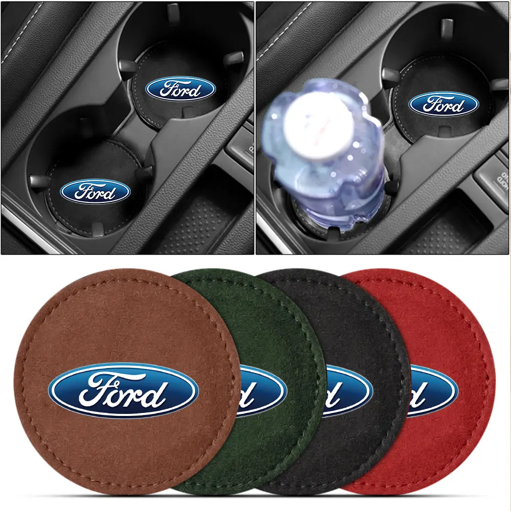 Set of 2 Non-Slip Waterproof Heat-Resistant Car Cup Mats