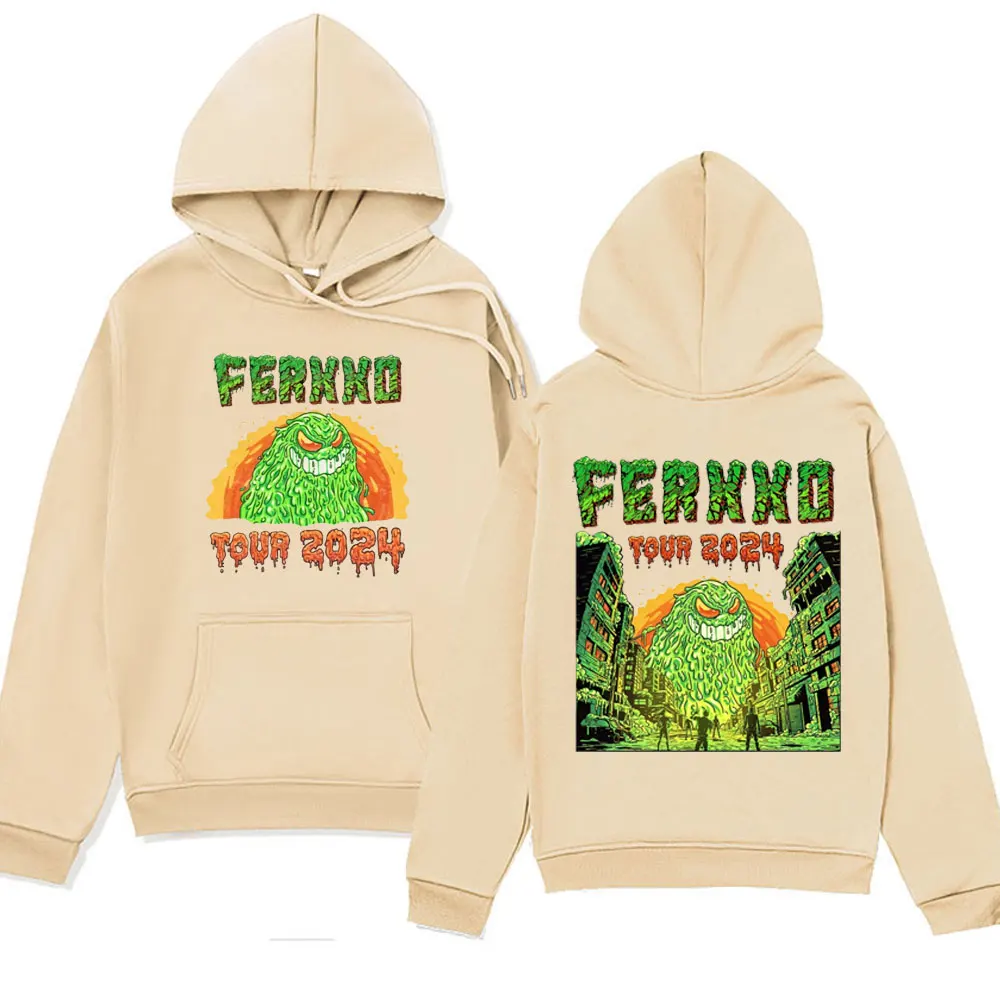 Rapper Feid Ferxxo Ferxxocalipsis Tour 2024 Hoodie Men's Hip Hop Oversized Sweatshirt Winter Long Sleeve Hoodies Y2k Streetwear