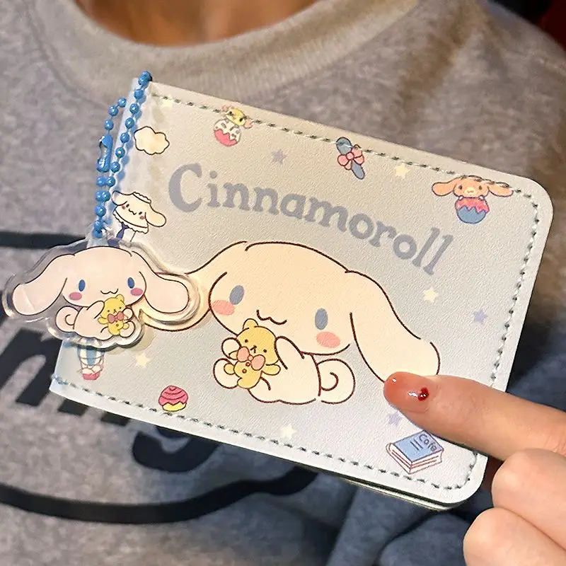 

New Sanrio Card Bag Kawaii HelloKitty Cinnamoroll Pachacco Cartoon Student ID Card Case Cute Girl Coin Wallet