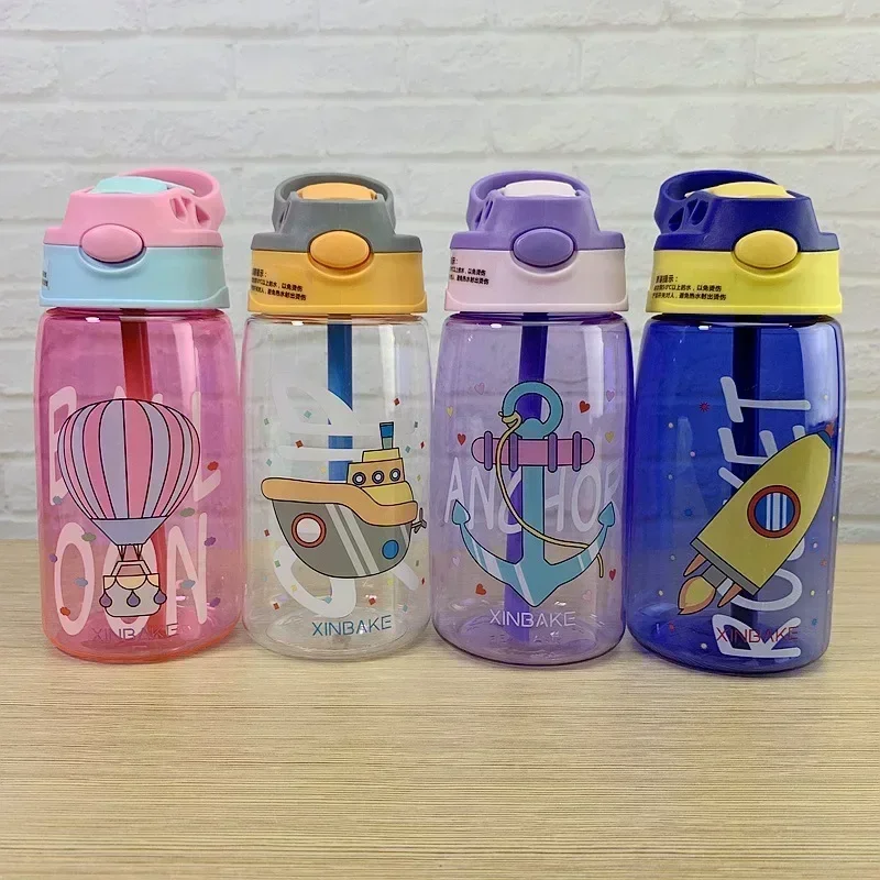 Kids Water Sippy Cup Creative Cartoon Baby Feeding Cups with Straws Leakproof Water Bottles Outdoor Portable Children's Cups 5