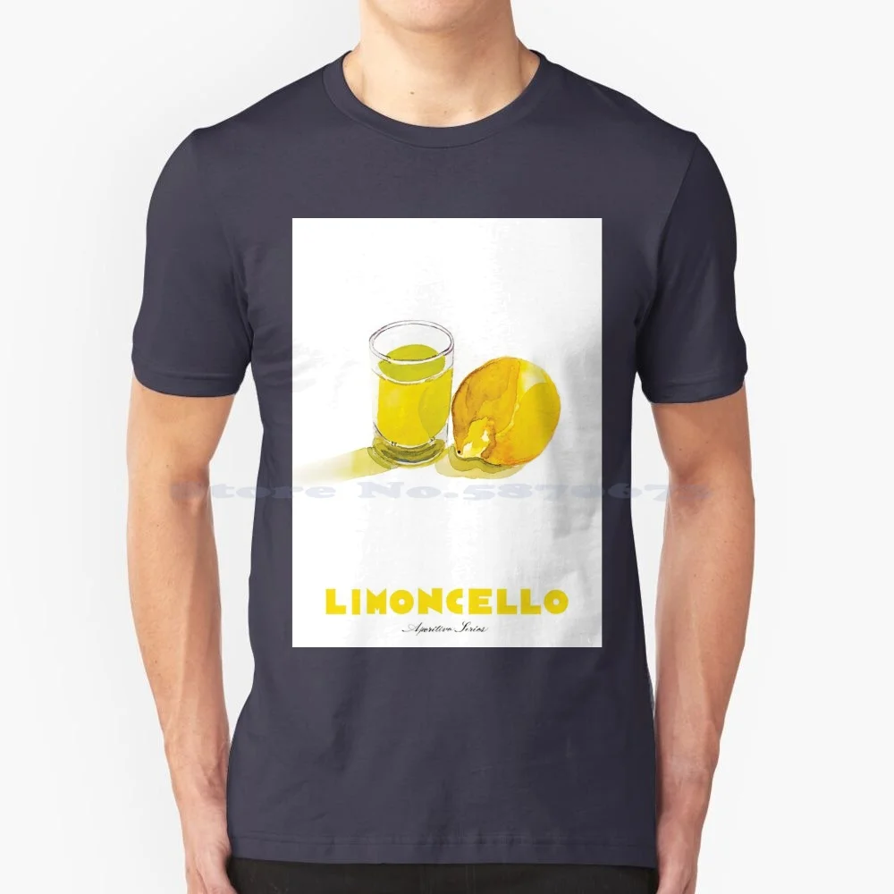 Drink Limon T Shirt 100% Cotone Tee Retro Vintage Classic Negron Drink Cocktail Campari Italy Bar Tendenza Minimalista