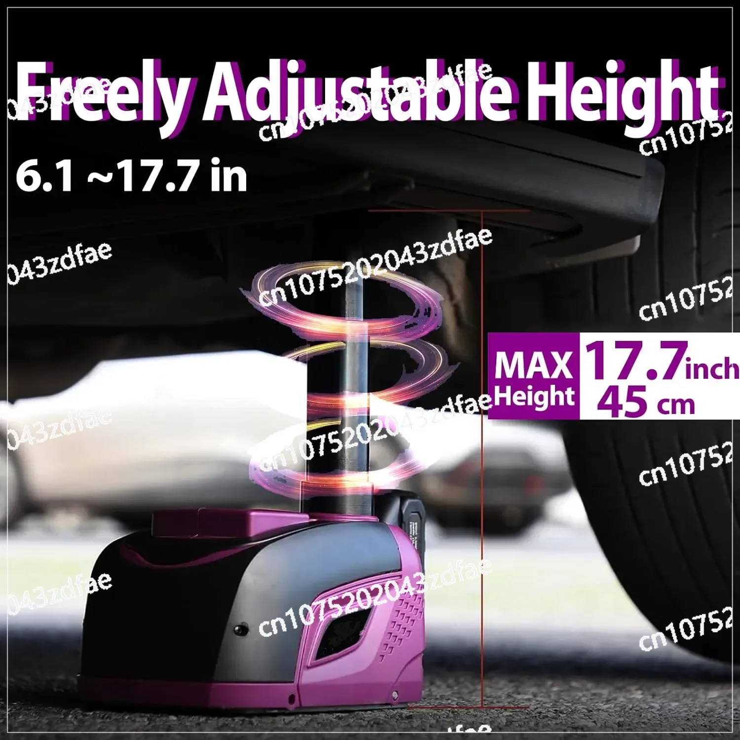 Cric Elettrico 5 Tonnellate | Batteria 21V 4.0Ah | Con Luce LED | Per Auto, SUV E MPV - Foto 10