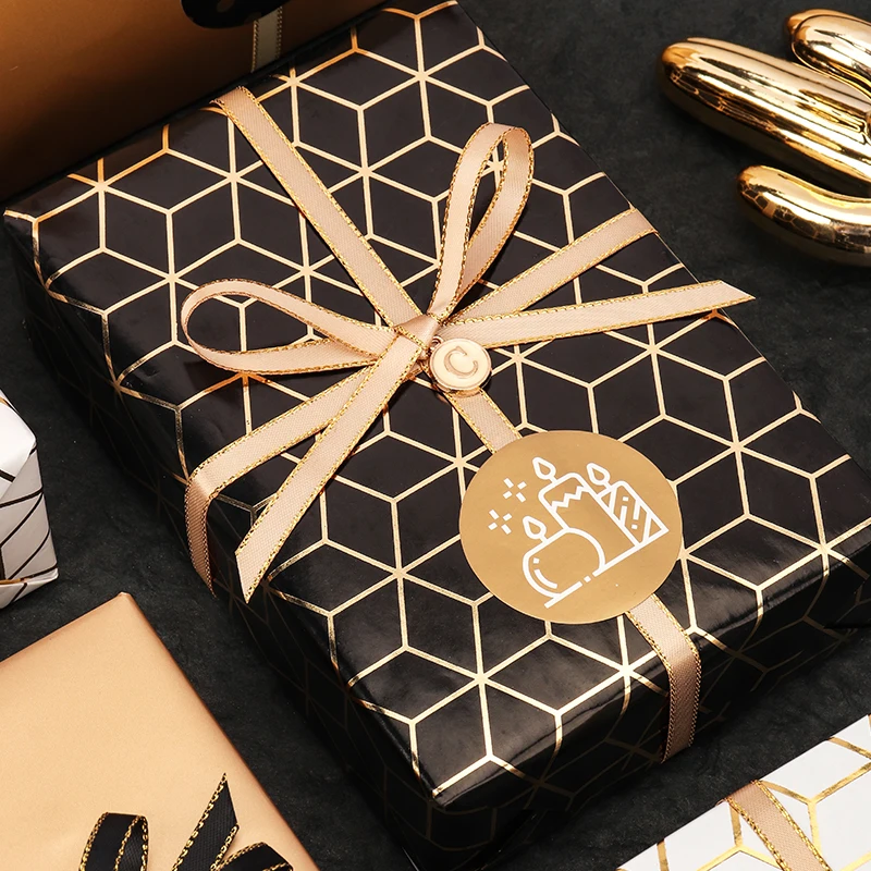 Elegant Gold Rim Ribbon - 20 Yards for Gift Packaging & Decorative Crafts