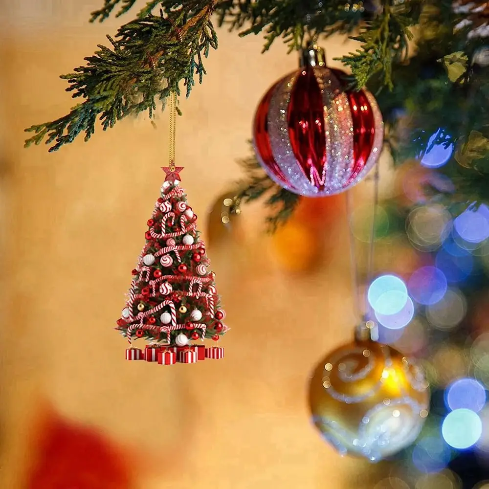 Acrylic Christmas Tree Ornament Hanging Pendant Xmas Decoration