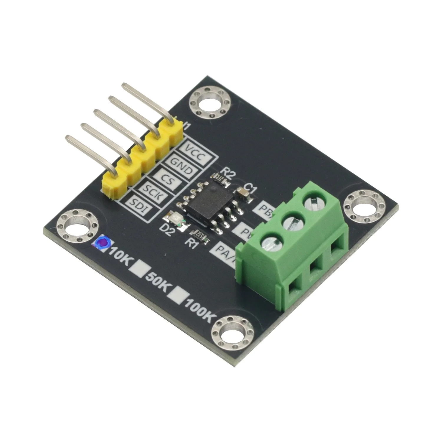 MCP41010 10K 디지털 전위차계 모듈 8비트 256단계 SPI 인터페이스 2.7V-5.0V 아두이노 오디오 볼륨 제어용