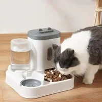 Ee2 In 1 Gravity Pet Feeder Water Dispenser Strike,Automatic Cat Dog Food Water Bowl Basin Dogs Pet Supplies