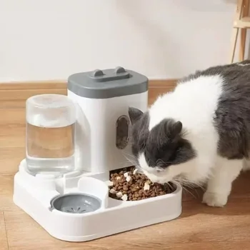 Ee2 In 1 Gravity Pet Feeder Water Dispenser Strike,Automatic Cat Dog Food Water Bowl Basin Dogs Pet Supplies