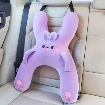 Cuscino per bambini da auto con cintura di sicurezza, ausilio per il sonno, previene il reclinamento della testa, comfort nel dormire sul sedile posteriore durante i viaggi a lunga distanza