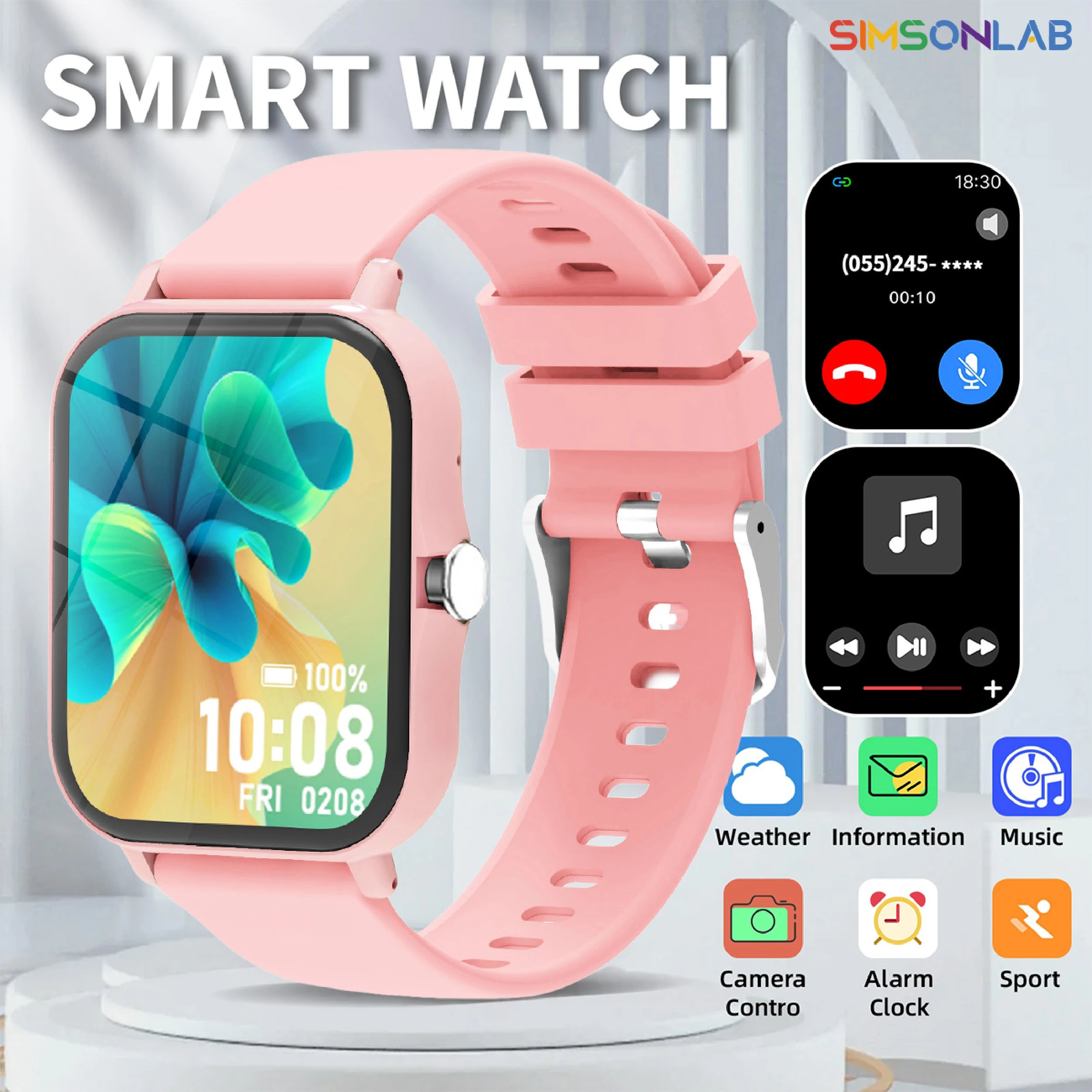 2026 New Sport Smartwatch for Android/IOS Sleep Monitoring Fitness Tracker BT Call Voice Assistant Men Women Watch Gifts Choice 1