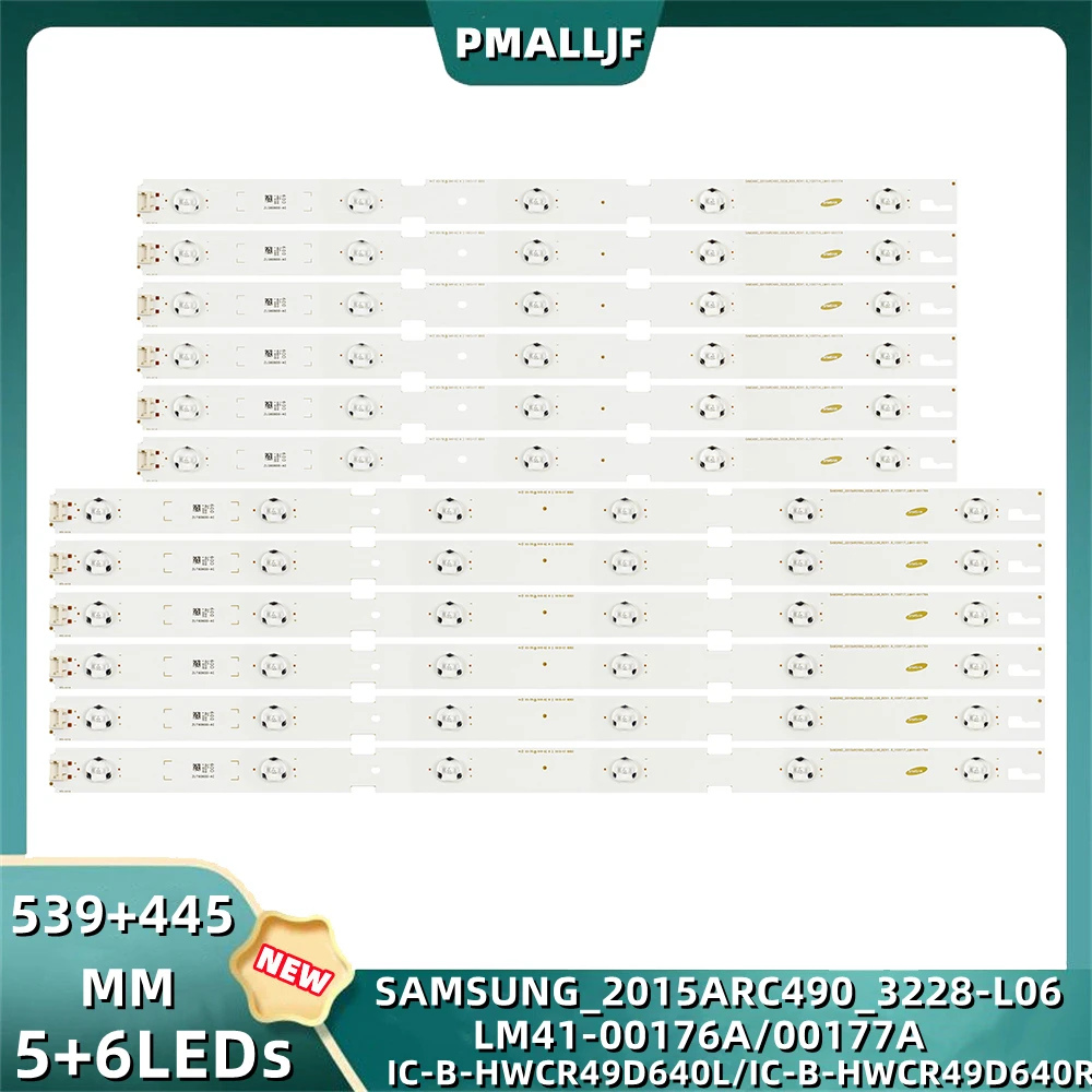 Conjunto Tira Conduzida 49vle6523bl 49vle6524 49gfb6621 49vle6629br 49vle6625bp para Samsung 2023arc490_3228_r05 L06 Lm4100176a 12 Peças