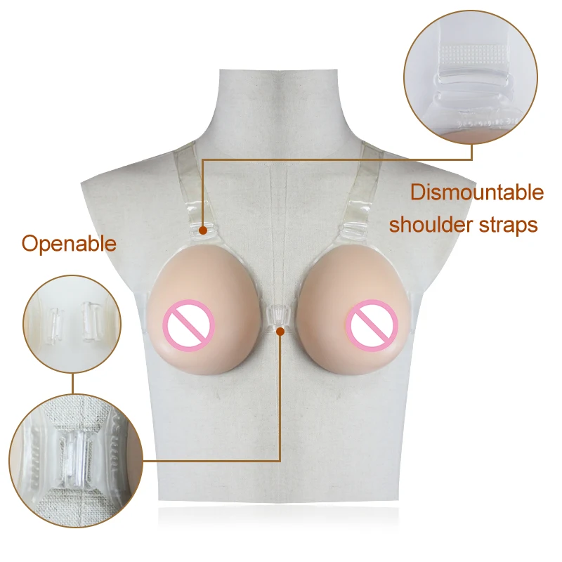 Simulated Silicone Breasts Heterosexual Dresser Teardrop Shape Plumping Breast Implants Designs