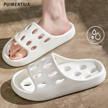 남녀공용 욕실 집 슬리퍼, 누수 빠른 건조 샤워 슬리퍼, 가벼운 무게추, 누수 해변 쪼리 수영 슬라이드 상품 이미지