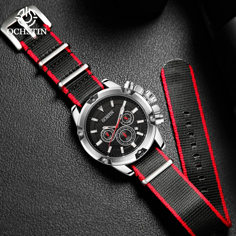 Ochstin 2024 New Business High end Luxury Original Multi functional Machine Movement Waterproof Watch Men's Quartz Watch