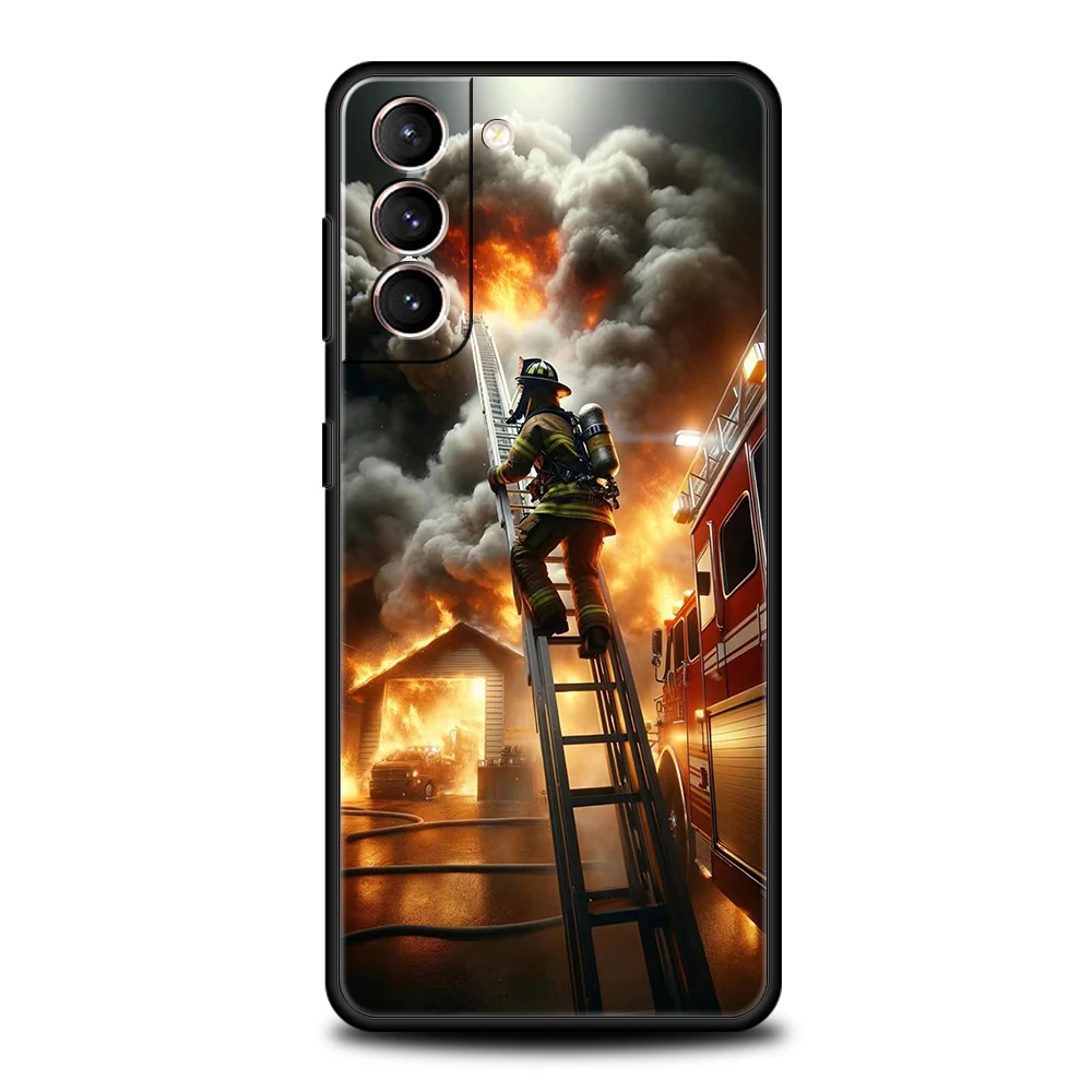 Fireman Firefighter Soft TPU Phone Case Cover