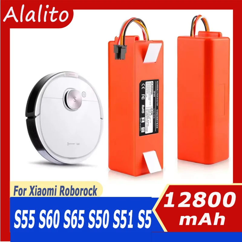 Replacement Battery For Xiaomi Roborock S50 Robotic Vacuum Cleaner S51 S52 S53 S55 S60 S4 S5 S6 S7 Full Series sweeper batteries