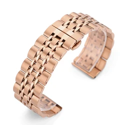 Universal Stainless Steel Sport Bracelet with Quick Release and Butterfly Buckle - 22mm (Rosegold)