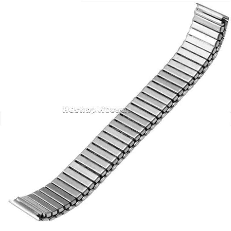 Durable Stainless Steel Elastic Metal Watch Strap - Polished Matte Finish