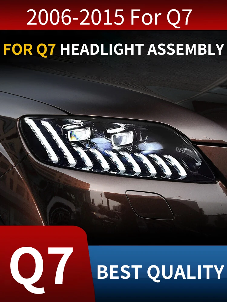 

FT Car Lights for Audi Q7 LED Headlights 2006-2015 Q7 Head Lamp Dynamic Turn Signal DRL Projector Lens Automotive Accessories