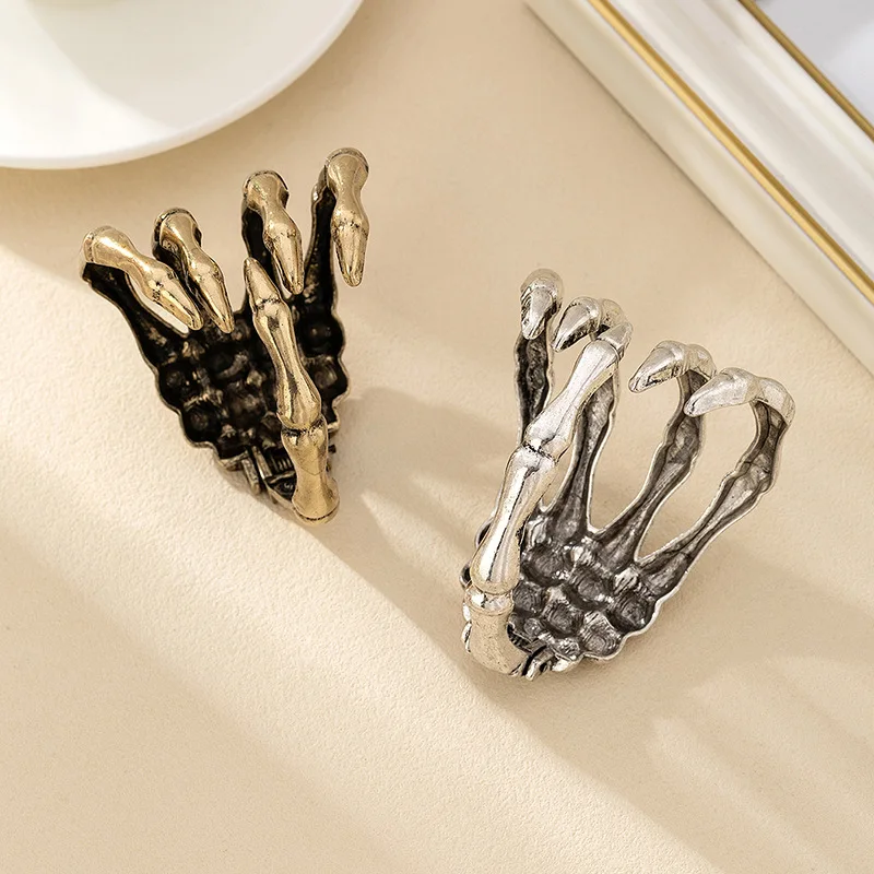 Punk Dark Skull Ghost Claw Bracelet for Women Vintage Trendy Goth Men's Personality Hip-hop Bangles Halloween Gift 5