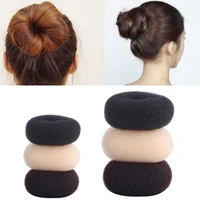 1~10PCS 3Colors Fashion Elegant Hair Bun Donut Foam Sponge Easy Big Ring Hair Styling Tools Hairstyle Hair Accessories For 2