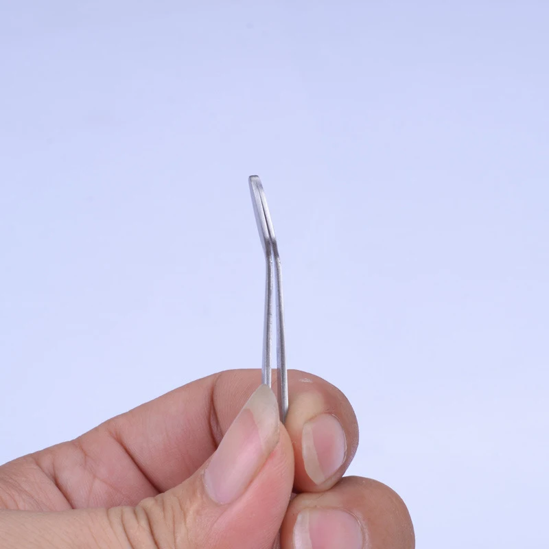 1~10PCS Stamp Tweezers Philately Stamps Collector Tools Stainless Steel Stamp Tweezers ( Silver )