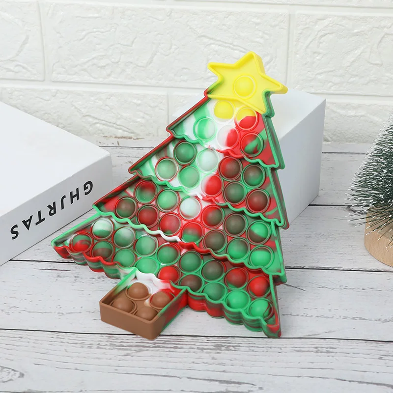 Weihnachten Silikon Gummi Anti Angst Stress Relief Push Pop Zappeln Spielzeug Santa Claus Squeeze Das Spielzeug Für 2025, Weihnachten Geschenk – Detail 5