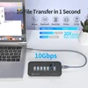 PHIXERO 7 Ports USB HUB 3.2 Docking Station Hub Type C 10Gbps Splitter Switch Dock Multi Port SD Card Socket for Macbook Laptop 2