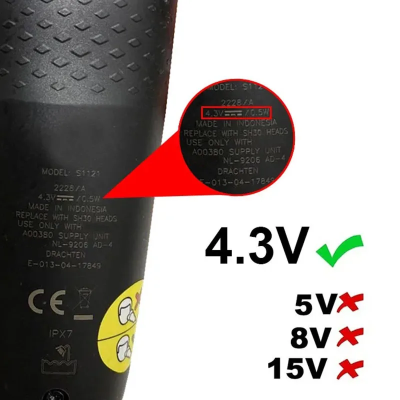 Ladekabel Für Philips Rasierer - 4,3V, 100cm, Mit Netzstecker