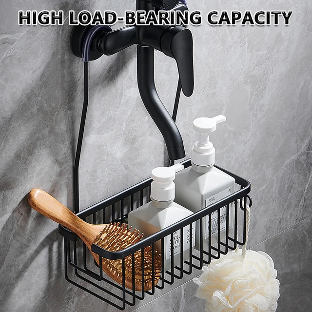 Vacuum Shower Caddy Suction Cup No-drilling Removable Waterproof Bathroom  Wall Shelf Shower Basket Storage Organizer For Shampoo Conditioner Razors So