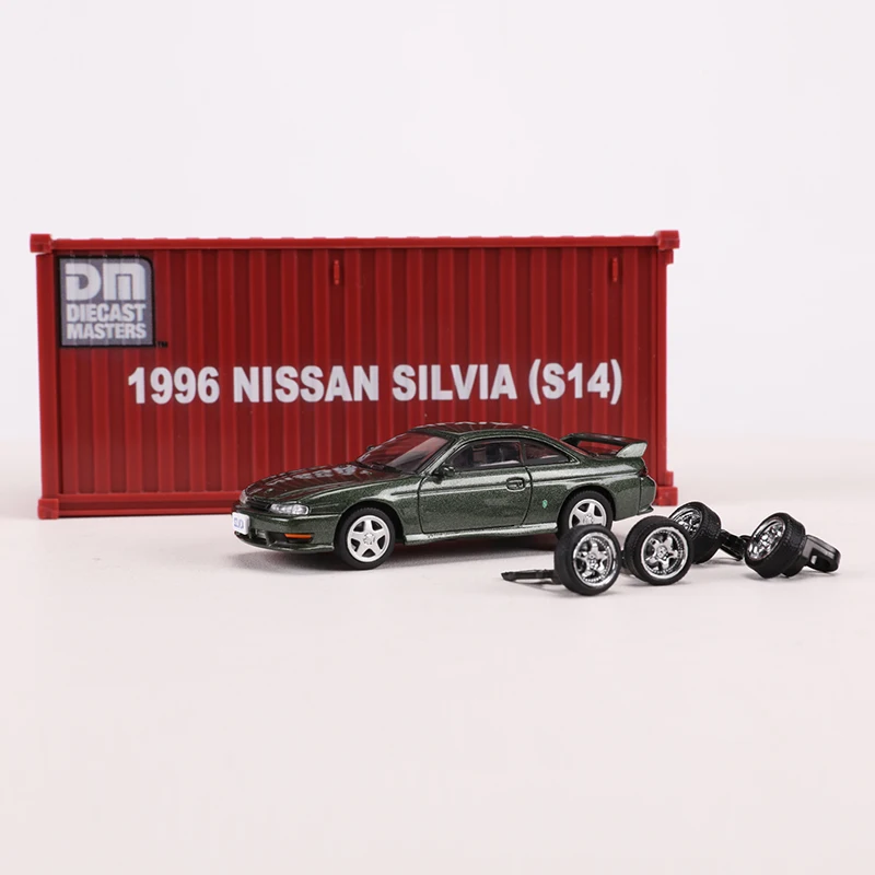 1:64 Nissan Silvia S14 S15 DieCast  Alloy Car Model Container Trucks
