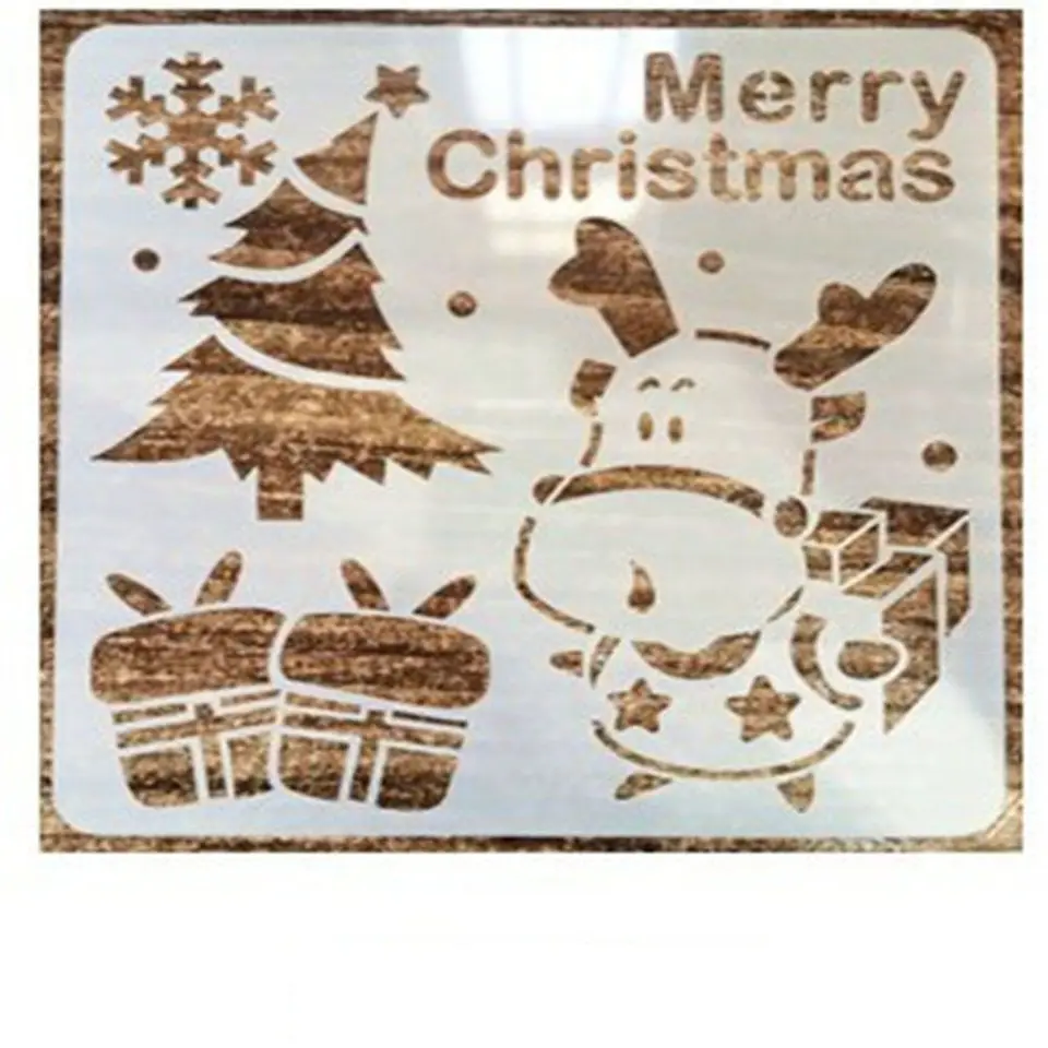 24 Pcs Pochoirs Peinture De Noël Eois, Petits Pochoirs