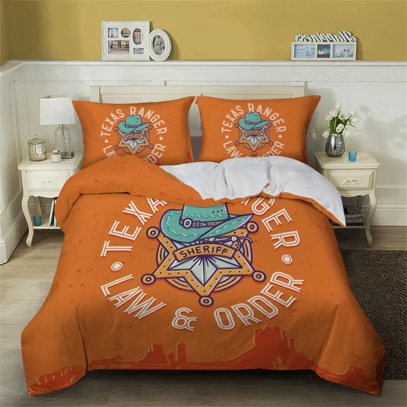 

Vintage Duvet Cover Set Microfiber Rodeo Cowboy Riding Bull Wooden Old Sign Western Style Wilderness At Sunset Image Bedding Set